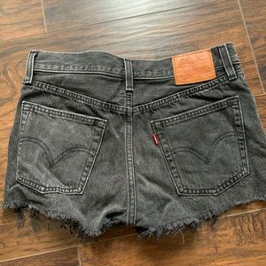 Levi’s 501 denim shorts washed black sz 26